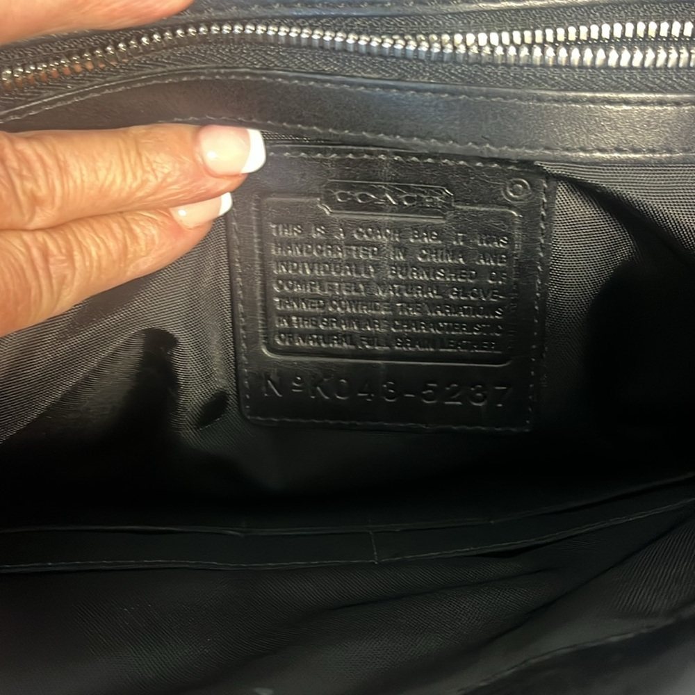 Vintage Coach supple black leather laptop, briefcase Crossbody J23-5237 unisex - Picture 6 of 12